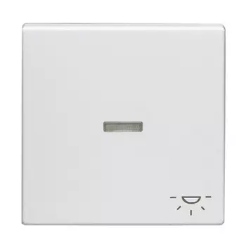 1751-0-3084 (1789 LI-84-500), Клавиша для механизма 1-клавишного выключателя/переключателя/кнопки, с прозрачной линзой и символом СВЕТ, цвет davos/альпийский белый, ABB