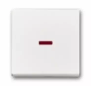 1751-0-3091 (1789-84-500), Клавиша для механизма 1-клавишного выключателя/переключателя/кнопки с красной линзой, цвет davos/альпийский белый, ABB