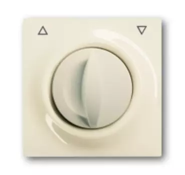 1753-0-0032 (1740 DR-72), Плата центральная с поворотной ручкой, с маркировкой, для механизма выключателя жалюзи 2712/2713 U и 2722/2723 U, серия impuls, цвет слоновая кость, ABB