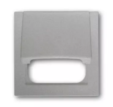 1753-0-0044 (1746-783), Плата центральная (промежуточное кольцо) с откидной крышкой для 50x50 мм телекоммуникационных вставок/механизмов AMP, Brand-Rex, Rutenbeck, BTR, Telegartner, серия impuls, цвет серебристо-алюминиевый, ABB