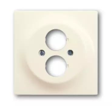 1753-0-0048 (1751-72), Плата центральная с суппортом с 2-мя разъёмами для громкоговорителя, серия impuls, цвет слоновая кость, ABB