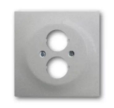 1753-0-0049 (1751-783), Плата центральная с суппортом с 2-мя разъёмами для громкоговорителя, серия impuls, цвет серебристый металлик, ABB