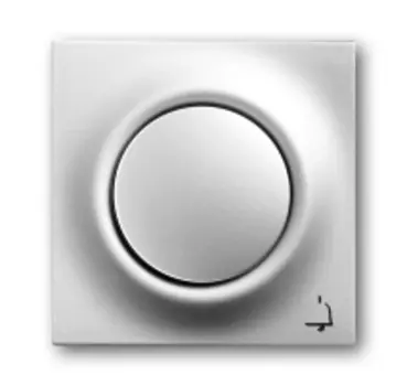 1753-0-0071 (1789 KI-783), Клавиша для механизма 1-клавишного выключателя/переключателя/кнопки, с лампой подсветки и символом "ЗВОНОК", серия impuls, цвет серебристый металлик, ABB