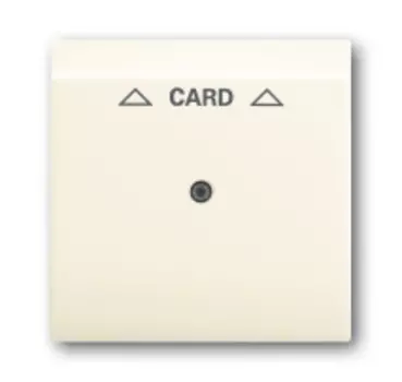 1753-0-0079 (1792-72), Плата центральная (накладка) для механизма карточного выключателя 2025 U, серия impuls, цвет слоновая кость, ABB