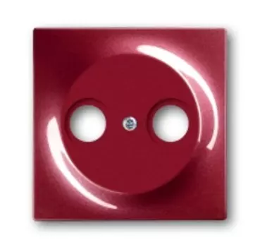 1753-0-0109 (1743-777), Накладка (центральная плата) для TV-R розетки, серия impuls, цвет бордо/ежевика, ABB