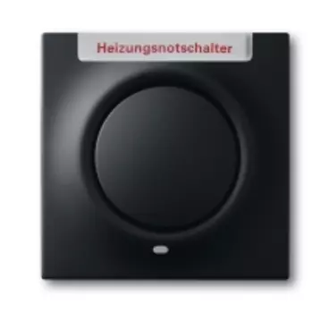 1753-0-0154 (1789 H-775-101), Клавиша для механизма 1-клавишного выключателя/переключателя/кнопки, с красной линзой, с маркировкой "HNS", серия impuls, цвет чёрны бархат, ABB