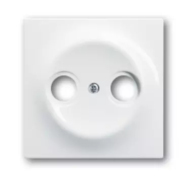 1753-0-4963 (1743-74), Накладка (центральная плата) для TV-R розетки, серия impuls, цвет альпийский белый, ABB