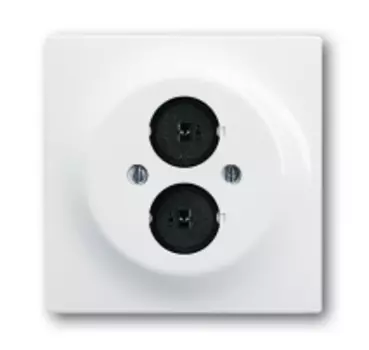 1753-0-4971 (1751-74), Плата центральная с суппортом с 2-мя разъёмами для громкоговорителя, серия impuls, цвет альпийский белый, ABB