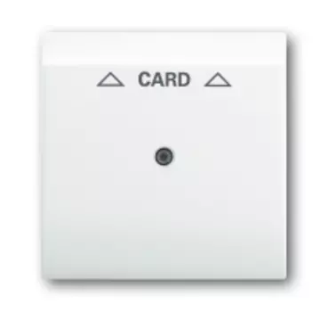 1753-0-6703 (1792-74), Плата центральная (накладка) для механизма карточного выключателя 2025 U, серия impuls, цвет альпийский белый, ABB