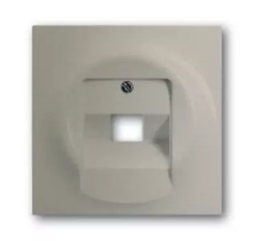 1753-0-8998 (1803-79), Плата центральная (накладка) для 1-постовой телекоммуникационной розетки 0213, 0216, с полем для надписи, серия impuls, цвет шампань-металлик, ABB