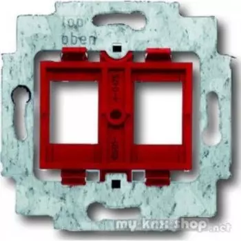 1753-0-9972 (1812-500), Суппорт для 2-х неэкранированных LWL разъёмов фирм AMP / tyco Electronics, BTR, KRONE, RADIALL, Setec, с красным цоколем, без распорок, ABB