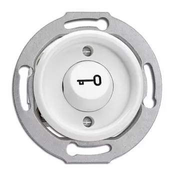 176411 Кнопка "Ключ" Duroplast 10A, AC 250V Duroplast центральная вставка и кнопка с символом "Ключ". THPG