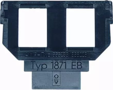 1764-0-0273 (1871 EB), Суппорт (цоколь) для 2-х разъёмов AMP кат. 3 (6 или 8 пол.), ABB