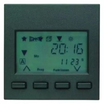 17741606 Tаймер RolloTec "Комфорт" с дисплеем цвет: антрацит, матовый B.1/B.3/B.7 Glas Berker