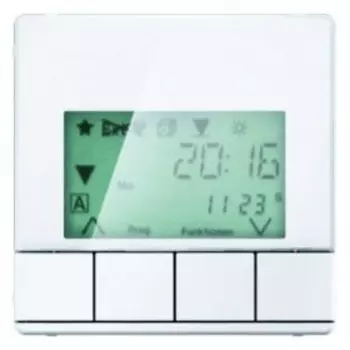 17746089 Tаймер RolloTec "Комфорт" с дисплеем цвет: полярная белизна, с эффектом бархата, Q.1 Berker