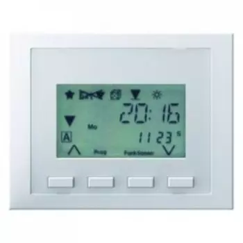 17757009 Tаймер RolloTec "Комфорт" с дисплеем и подключением датчика цвет: полярная белизна, с блеском K.1 Berker