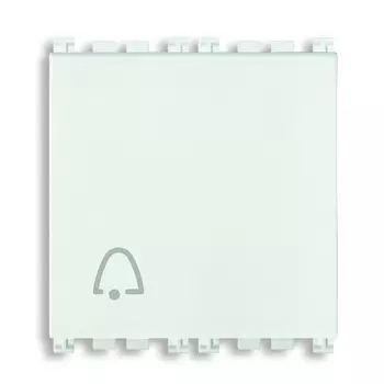 19008.2.C.B Кнопка 1p no 10a 2 модуля с симв "звонок", белая Vimar Arke