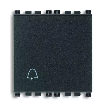 19008.2.C Кнопка 1p no 10a 2 модуля с симв "звонок", серая Vimar Arke