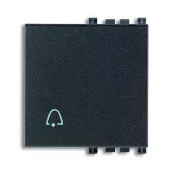 19022.C Клавиша на 2 модуля с симв "звонок", серая Vimar Arke