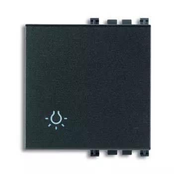 19022.L Клавиша на 2 модуля с симв с симв "лампа", серая Vimar Arke