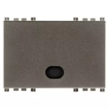 19028.M Взаимозаменяемая клавиша на 3 модуля для традиционных выключателей (с подсветкой°) С диффузором Metall Vimar Arke