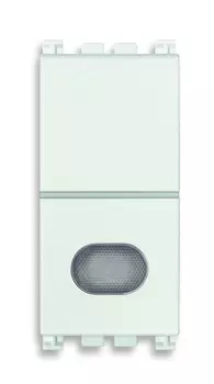 19068.B Кнопка 1p no 10a + индикатор, белая Vimar Arke