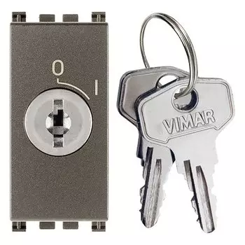 19082.M 16 AX Выключатель, ключ достается в положении О (выкл.) Metall Vimar Arke