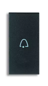 19131.C Клавиша для коаксиальных устройств на 1 модуль символом "звонок", серая Vimar Arke