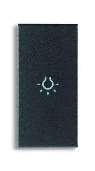 19131.L Клавиша для коаксиальных устройств на 1 модуль символом "лампа", серая Vimar Arke