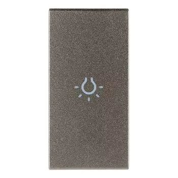 19131.L.M Взаимозаменяемая клавиша на 1 модуль для осевых выключателей (с подсветкой°) Символ света Metall Vimar Arke