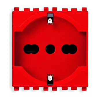 19210.R Розетка 2p+t 16a универсальная красная Vimar Arke