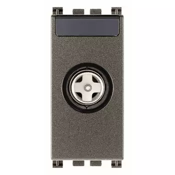 19300.01.M TV-RD-SAT, одинарный штекерный выход. 1 дБ Металл Vimar Arke