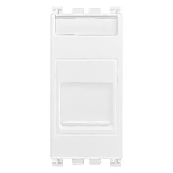 19323.B Телефонная розетка RJ12, 6-позиций/ 6-провода (6/6) с крышкой Белая Vimar Arke