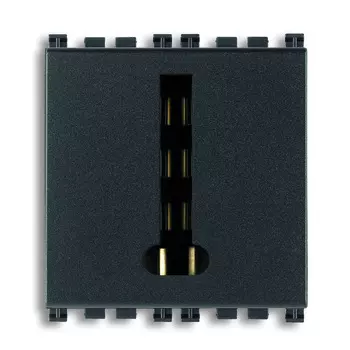 19327 Телефонная розетка 8-контактов, французский стандарт - 2 модуля. серая Vimar Arke