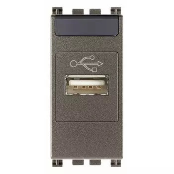 19345.M Розетка usb, Metall Vimar Arke