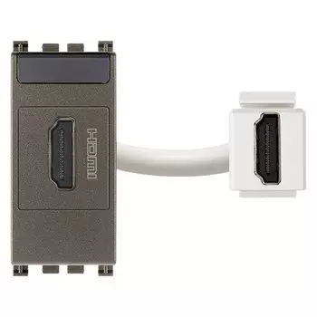 19346.M Розетка hdmi, Metall Vimar Arke