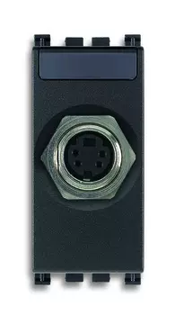 19347 Розетка коннектор s-video, серая Vimar Arke