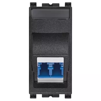 19350.LC Разъем одномодовый 9/125 мкм, с адаптером типа LC duplex. серый Vimar Arke