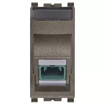 19350.SC.M Разъем одномодовый 9/125 мкм, с адаптером типа SC/APC simplex. Metall Vimar Arke