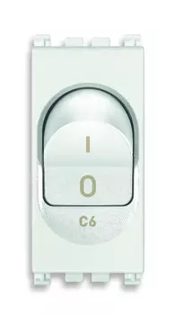 19405.06.B Выключатель термомагнитный 1p+n c6 120-230v, белый Vimar Arke