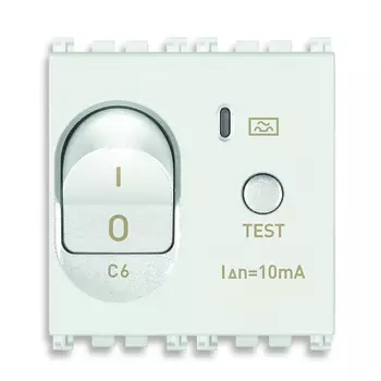 19411.06.B Выключатель термомагнитный /дифферн 1p+n c6 10ma, белый Vimar Arke