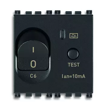 19411.06 Выключатель термомагнитный /дифферн 1p+n c6 10ma, серый Vimar Arke