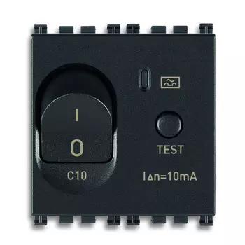 19411.10 Выключатель термомагнитный /дифферн 1p+n c10 10ma, серый Vimar Arke