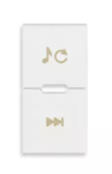 19531.23.B Клавиша 1м переключения источника звука, белая Vimar Arke