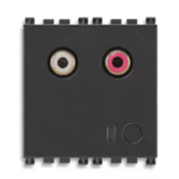 19582 Аудио вход rca 2m, серый Vimar Arke