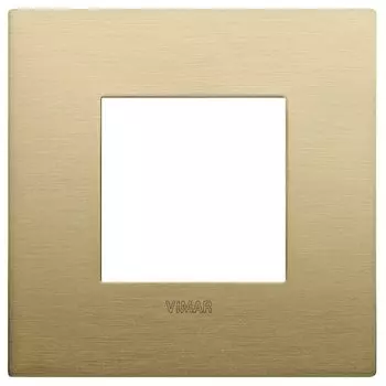19642.12 Рамка Arke Classic Обработанная щеткой латунь 2 модуля Vimar