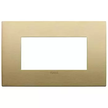 19654.12 Рамка Arke Classic Обработанная щеткой латунь 4 модуля Vimar