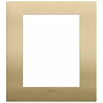 19668.12 Рамка Arke Classic Обработанная щеткой латунь 8 модулей Vimar