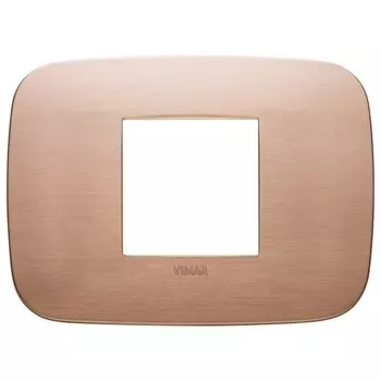 19682.11 Рамка Arke Round Обработанная щеткой медь 2 модуль Vimar