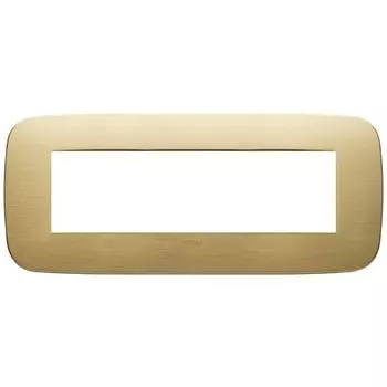 19687.12 Рамка Arke Round Обработанная щеткой латунь 7 модулей Vimar